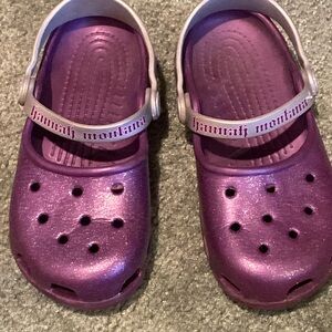 Hanna Montana Crocs- size 12-13